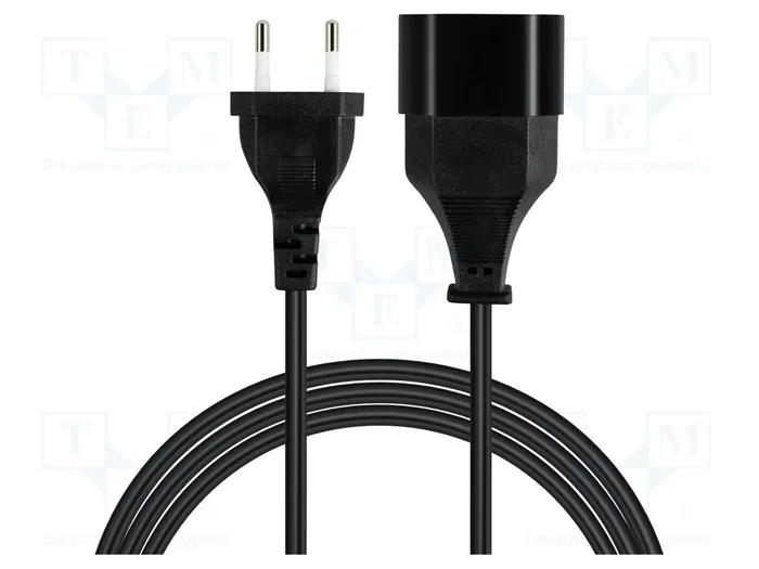SAVIO Cable de alimentación 2x0,75mm2 de 1,5m negro SAVIO Cable de alimentación 2x0,75mm2 de 1,5m negro