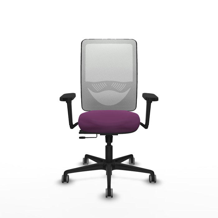 PIQUERAS Y CRESPO Silla de oficina Zulema con mecanismo Sincro/Traslack, Morado y Blanco