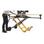 Toughbuilt Soporte para Sierra de Inglete Universal TB-S600, Base Universal Plegable con Ruedas de 22 cm y Extensión de 3 m para Material, Incluye Bandeja y Soportes