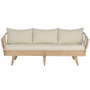DKD Home Decor Sofá de Ratán y Poliéster Natural