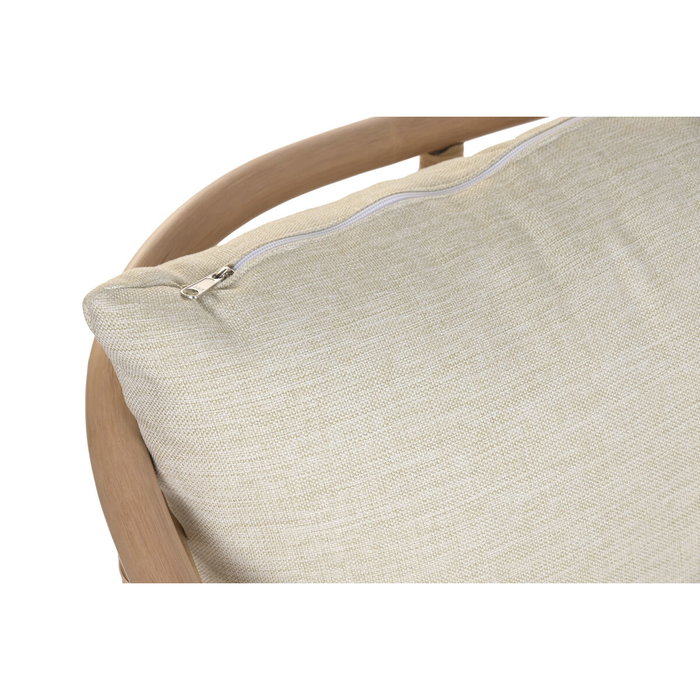 DKD Home Decor Sofá de Ratán y Poliéster Natural