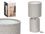 Giftdecor Lampara Sobremesa Tela Gris 13 cm x 20 cm x 13 cm (Set de 12)