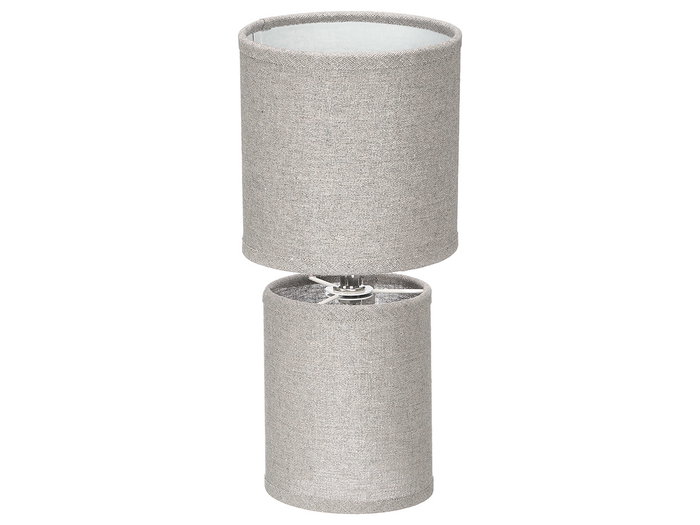 Giftdecor Lampara Sobremesa Tela Gris 13 cm x 20 cm x 13 cm (Set de 12)