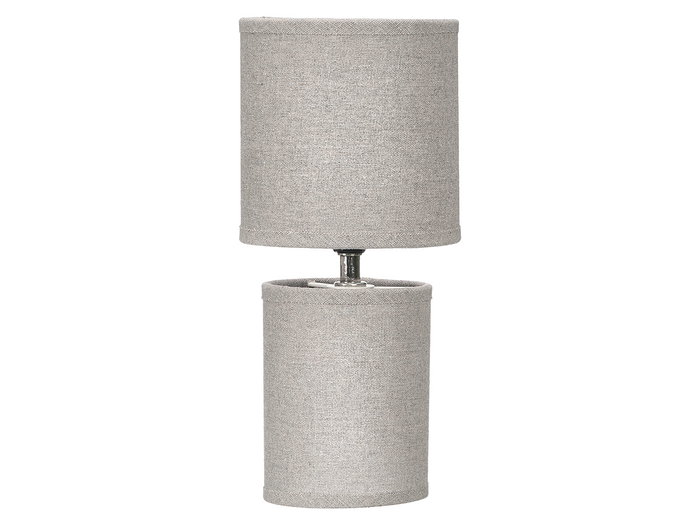 Giftdecor Lampara Sobremesa Tela Gris 13 cm x 20 cm x 13 cm (Set de 12)