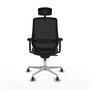 PIQUERAS Y CRESPO Silla de oficina Mardos con Mecanismo Sincro, Morado y Negro