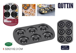Quttin Molde para Horno de Rosquillas 6 Unidades 8.5 cm (12 Unidades)