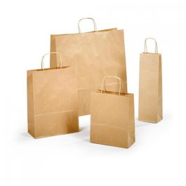 SADOCH REX Bolsas Kraft Allegra 26x12x36cm (Paquete de 25)