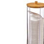 Ballete Dispensador para discos de algodón con tapa de bambú Ø7,3x18,5 cm