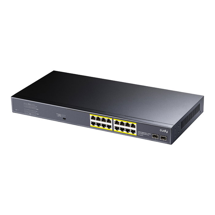 Cudy GS1020PS2 Switch 16 Puertos Gigabit PoE+ 2 Puertos SFP Montaje en Rack 200W