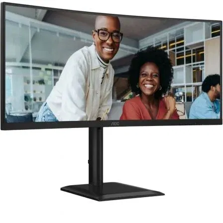 AOC CU34E4CV - Monitor Curvo Profesional Ultrapanorámico 34" WQHD 3440x1440, 120Hz, HDR10, USB-C PD 90W, Smart KVM, Altura Ajustable, Negro AOC CU34E4CV - Monitor Curvo Profesional Ultrapanorámico 34" WQHD 3440x1440, 120Hz, HDR10, USB-C PD 90W, Smart KVM, Altura Ajustable, Negro