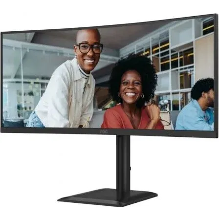 AOC CU34E4CV - Monitor Curvo Profesional Ultrapanorámico 34" WQHD 3440x1440, 120Hz, HDR10, USB-C PD 90W, Smart KVM, Altura Ajustable, Negro AOC CU34E4CV - Monitor Curvo Profesional Ultrapanorámico 34" WQHD 3440x1440, 120Hz, HDR10, USB-C PD 90W, Smart KVM, Altura Ajustable, Negro