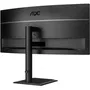 AOC CU34E4CV - Monitor Curvo Profesional Ultrapanorámico 34" WQHD 3440x1440, 120Hz, HDR10, USB-C PD 90W, Smart KVM, Altura Ajustable, Negro