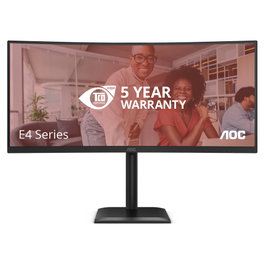 AOC CU34E4CV Monitor Profesional Curvo 34 Pulgadas WQHD 120Hz USB-C 90W Negro