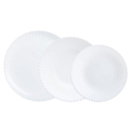 Luminarc Bloom Vajilla Opal de 18 Piezas Blanco