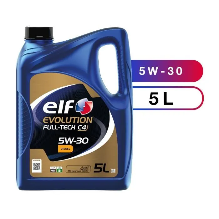 Elf Aceite Motor Evolution Fulltech C4 5W30 5 Litros - ACEITE MOTOR ELF 5L EVOLUTION FULLTECH C4 5W30