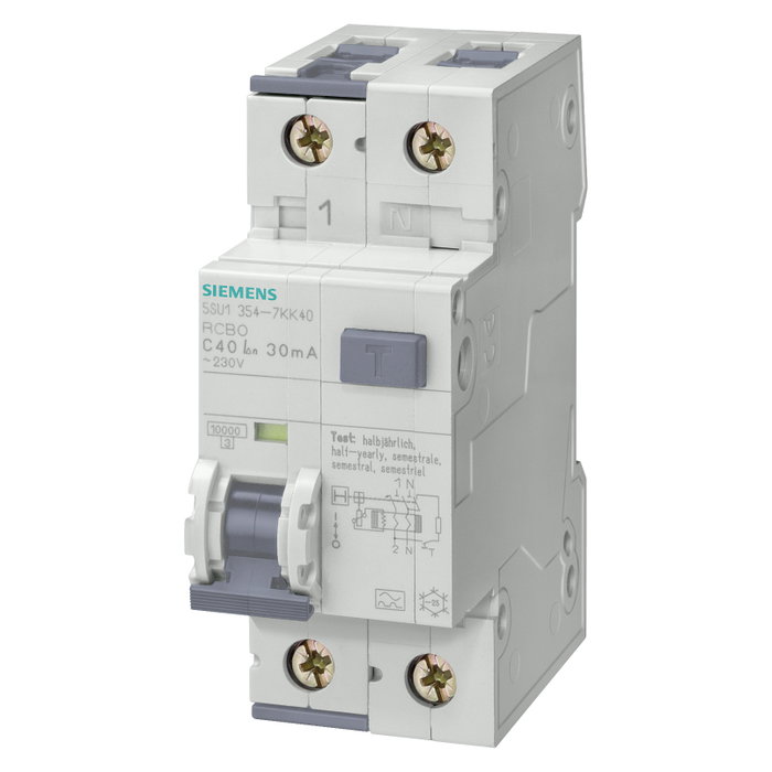 Siemens FI-LS 5SU1354-6KK16 B 2x16A-0,03A 10kA Siemens FI-LS 5SU1354-6KK16 B 2x16A-0,03A 10kA