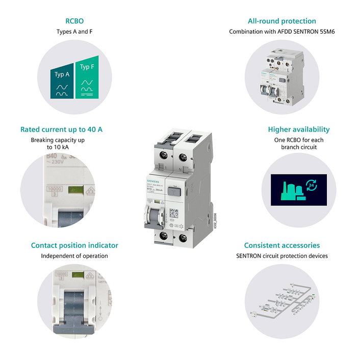 Siemens FI-LS 5SU1354-6KK16 2x16A-0,03A 10kA