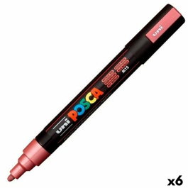 POSCA Marcador PC-5M Rojo Metálico Set de 6