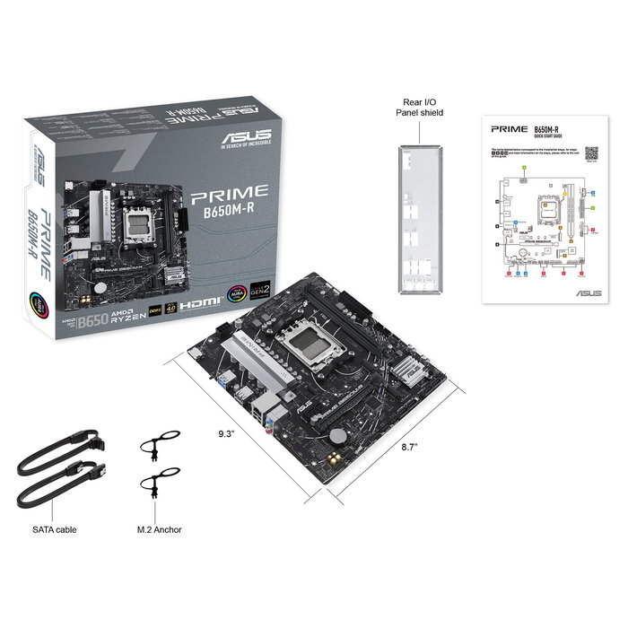 ASUS PRIME B650M-R Placa Base AMD AM5 DDR5 mATX para Procesadores AMD Ryzen 7000 y 8000 Series ASUS PRIME B650M-R Placa Base AMD AM5 DDR5 mATX para Procesadores AMD Ryzen 7000 y 8000 Series