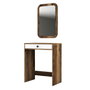 Hanah Home Mesa de Maquillaje Lizbon Mirror - Nogal y Blanco