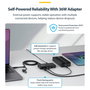 Startech Hub USB-C de 4 Puertos 5 Gbps con Cable Host 2-en-1 y BC 1.2: 1x USB-C, 3x USB-A y Alimentación Externa