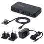 Startech Hub USB-C de 4 Puertos 5 Gbps con Cable Host 2-en-1 y BC 1.2: 1x USB-C, 3x USB-A y Alimentación Externa