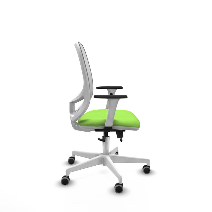 PIQUERAS Y CRESPO Silla de oficina Cilanco con mecanismo Sincro/Traslack, Pistacho y Blanco