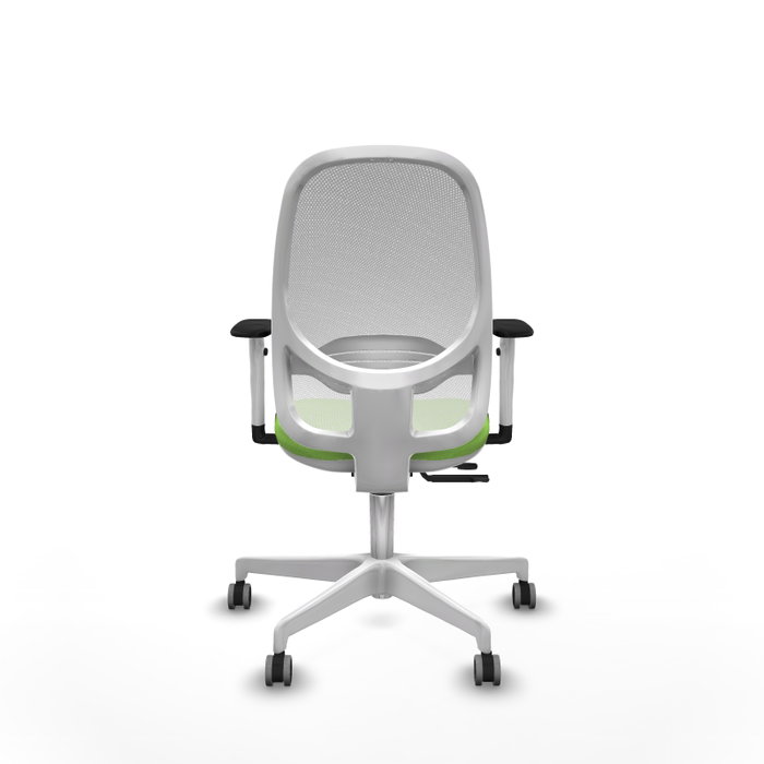 PIQUERAS Y CRESPO Silla de oficina Cilanco con mecanismo Sincro/Traslack, Pistacho y Blanco