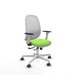 PIQUERAS Y CRESPO Silla de oficina Cilanco con mecanismo Sincro/Traslack, Pistacho y Blanco
