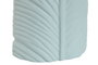 DKD Home Decor Jarrón de Gres Hoja Azul Celeste