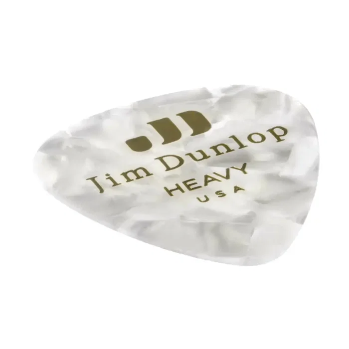 Dunlop Pack 72 Púas Genuine Celluloid Classic Blanco Perlado - Heavy