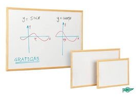 Faibo Pizarra Blanca Económica 30x40 cm Marco De Madera