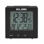 Elbe RD-005-N Reloj Despertador con Termómetro Negro