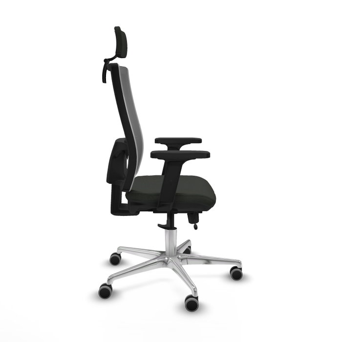 PIQUERAS Y CRESPO Silla de oficina Horna con mecanismo Sincro/Traslack, Negro y Gris