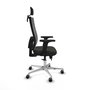 PIQUERAS Y CRESPO Silla de oficina Horna con mecanismo Sincro/Traslack, Negro y Gris