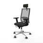 PIQUERAS Y CRESPO Silla de oficina Horna con mecanismo Sincro/Traslack, Negro y Gris
