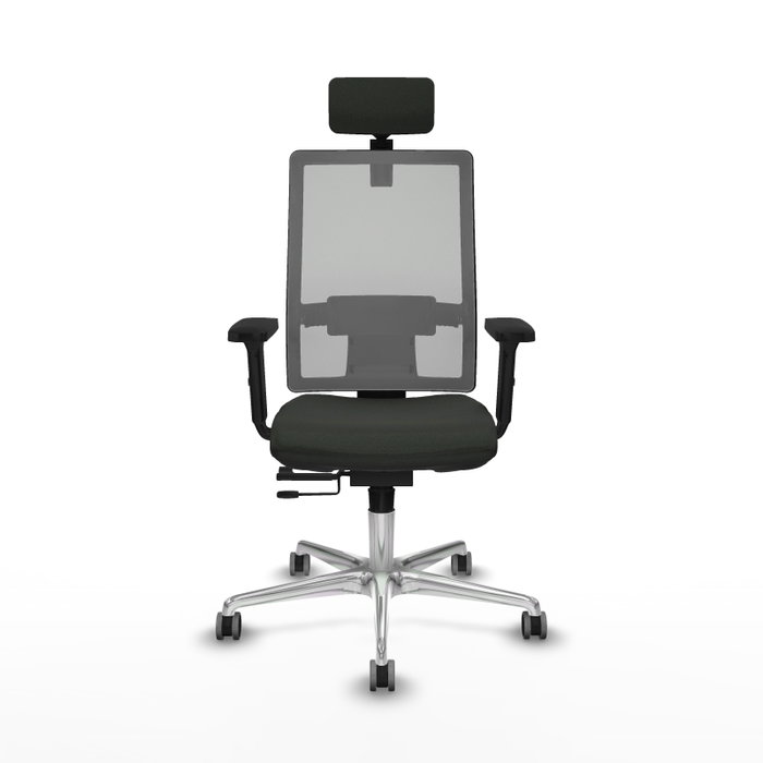 PIQUERAS Y CRESPO Silla de oficina Horna con mecanismo Sincro/Traslack, Negro y Gris