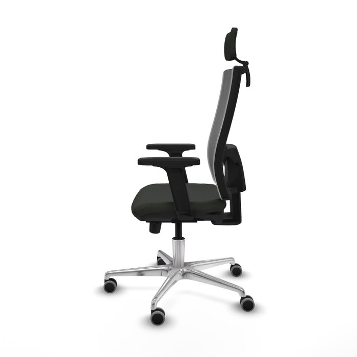 PIQUERAS Y CRESPO Silla de oficina Horna con mecanismo Sincro/Traslack, Negro y Gris