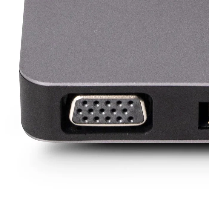 Urban Factory TCM16UF Estación Base/Docking USB-C con PD 100W, Dual Pantalla HDMI 4K & VGA, Puerto LAN Gigabit, 3x USB 3.0, Lector de Tarjetas - Color Gris