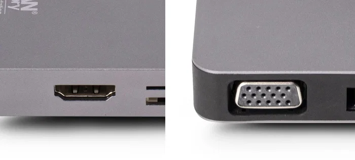 Urban Factory TCM16UF Estación Base/Docking USB-C con PD 100W, Dual Pantalla HDMI 4K & VGA, Puerto LAN Gigabit, 3x USB 3.0, Lector de Tarjetas - Color Gris