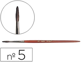 Liderpapel Pincel Acuarela Nº 5 Virola Cromada Pelo Engomado Madera