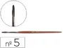Liderpapel Pincel Acuarela Nº 5 Virola Cromada Pelo Engomado Madera