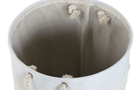 DKD Home Decor Cesta Basicos Gris Crema 40 x 44 x 40 cm (4 Unidades)