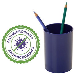 Portalapices Archivo 2000 Antimicrobiano Sanitized Redondo Gran Capacidad Azul