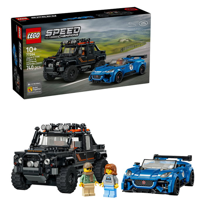 LEGO Speed Champions Jaguar Project 7 y Land Rover Defender 77264