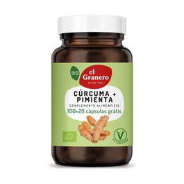 El Granero Integral Cúrcuma y Pimienta Bio 440mg 100+20 Cápsulas (Pack de 6)
