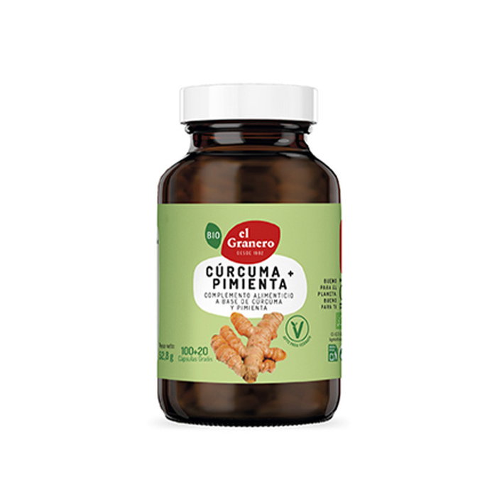 EL GRANERO Cúrcuma + Pimienta Bio 120 cápsulas