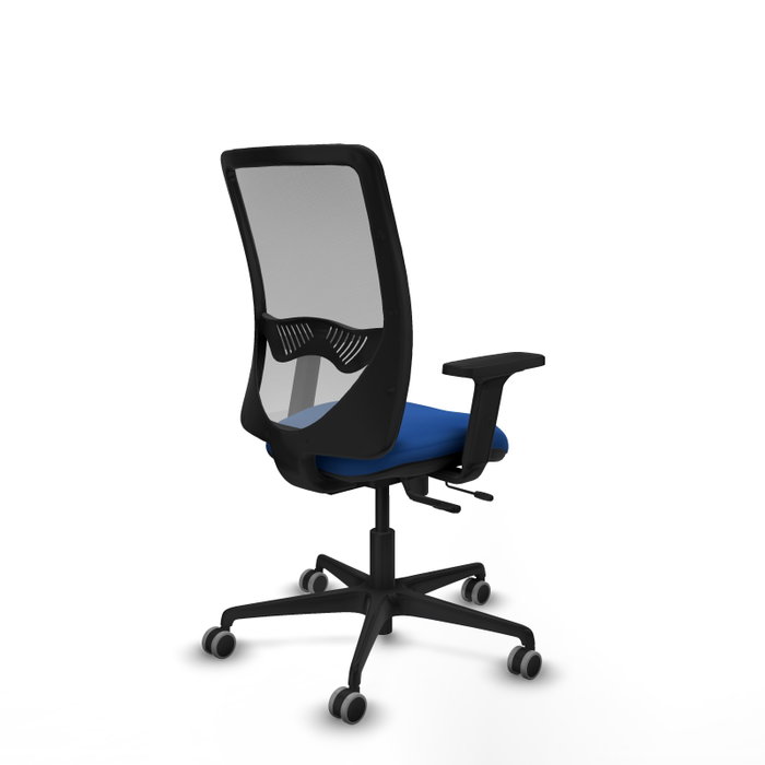 PIQUERAS Y CRESPO Silla de oficina Zulema con mecanismo Sincro/Traslack, Azul y Gris
