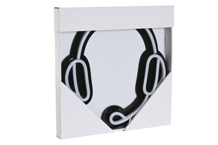 DKD Home Decor Decoración Luminosa LED Auriculares Azul y Rosa DKD Home Decor Decoración Luminosa LED Auriculares Azul y Rosa