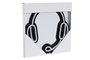 DKD Home Decor Decoración Luminosa LED Auriculares Azul y Rosa